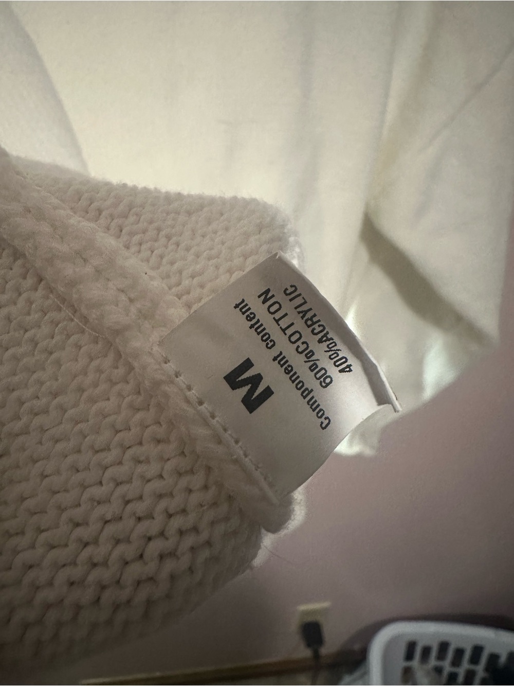 Cream white mock neck sweater - Picture 3 of 4